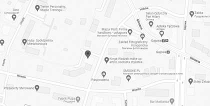 Mapa salonu piękności we Wrocławiu P&A Beauty CLUB